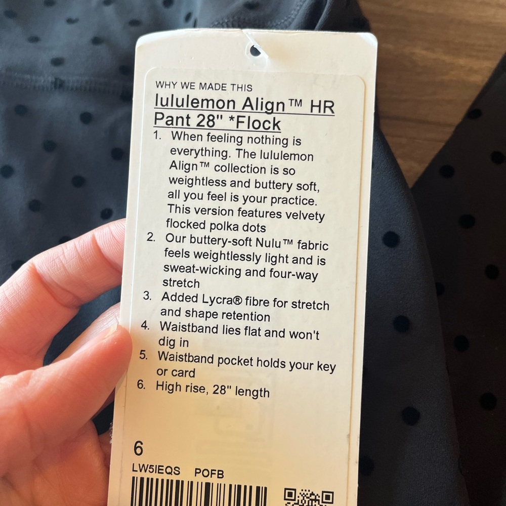 Lululemon Align High Rise Leggings Polka Flock Black - Picture 2 of 5